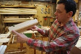 Matthias with the upper keyboard frame
